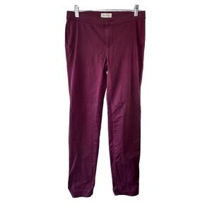 Lila Ryan Eggplant Purple The ZURI Tapered Trouser Pants Women's Size 4 Stretch